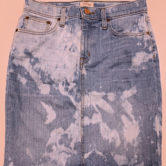 J. Crew Dresses & Skirts - J.Crew Bleach-Dyed Denim Skirt